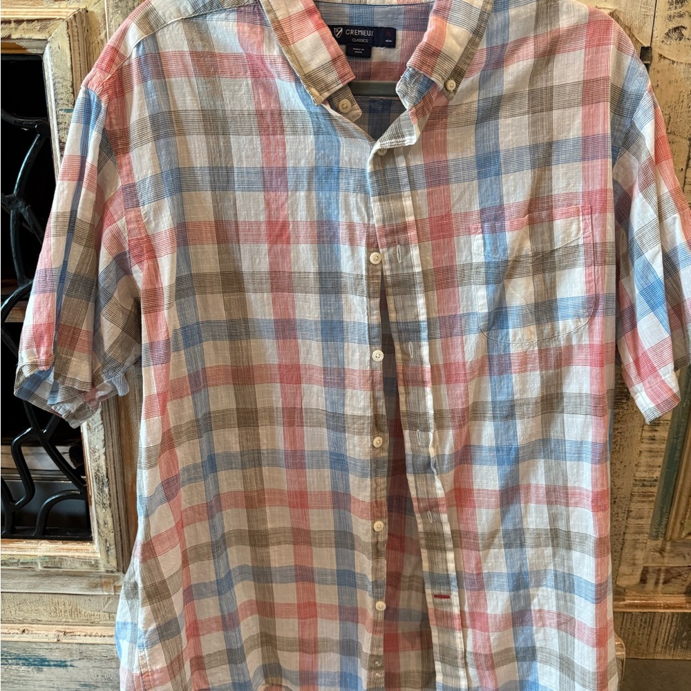 Daniel Cremieux Plaid Shirt in Red, Blue, and Gray